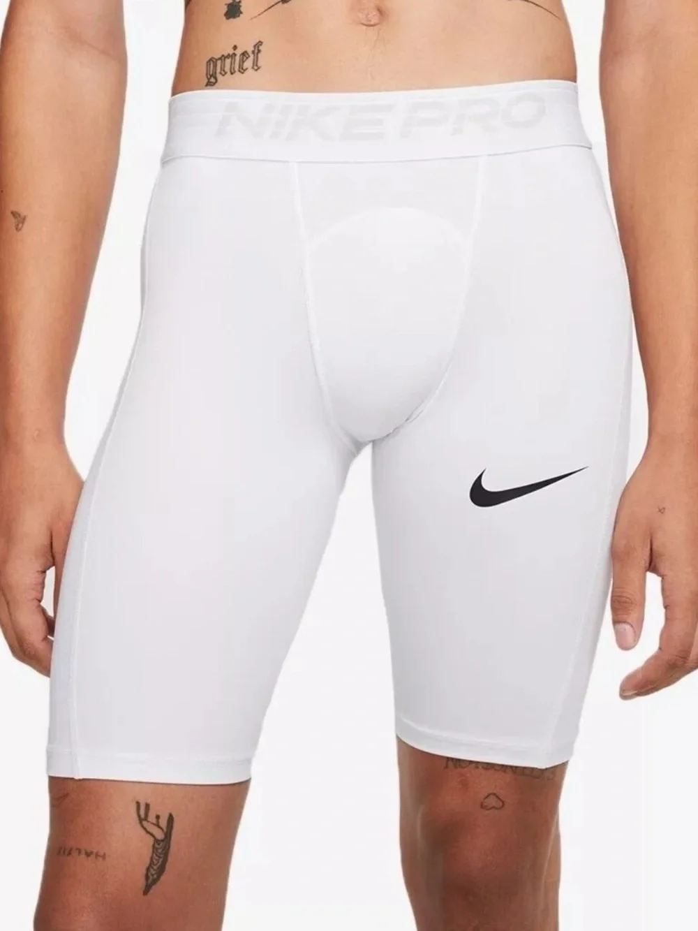 🤍✔️NWT Nike Men's Pro Dri-FIT Training Shorts white Size XL‎